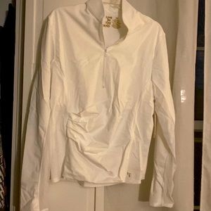 Line in the sand swim rash guard, spf 50, white new with tags